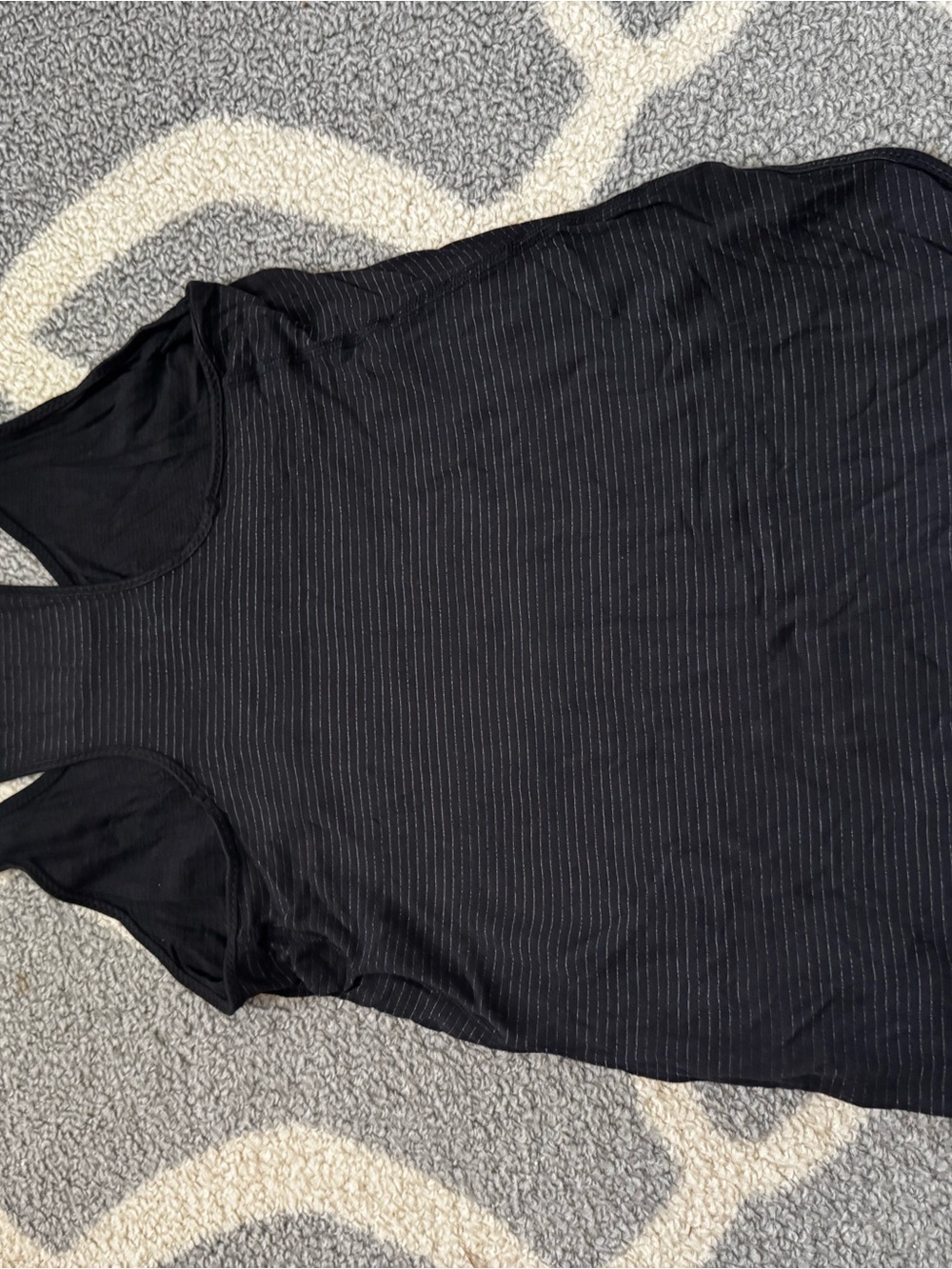 lululemon athletica Black Ribbed Stripe Tank